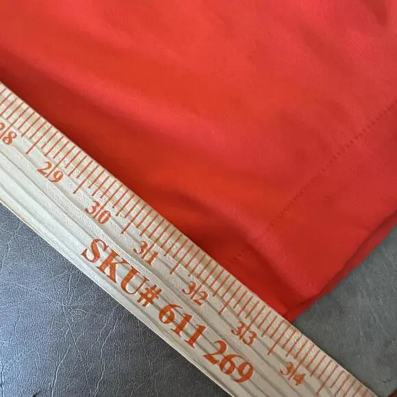 Nike Golf Pants Mens 38x33 Red/Orange Dri-FIT Stretch Flat Front Performance - Picture 13 of 16